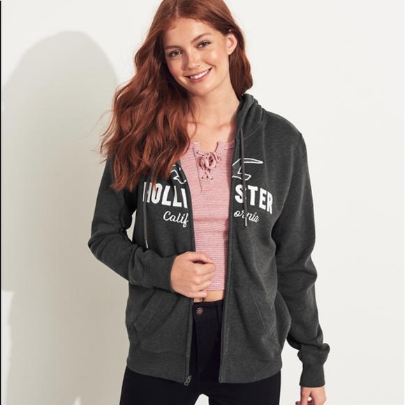 Hollister Tops - Women’s Hollister Zip-up Hoodie Size S